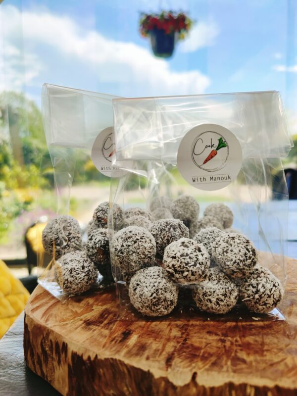 Snack balletjes choco-kokos
